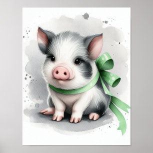 Arte de pared para guardería de cerdos