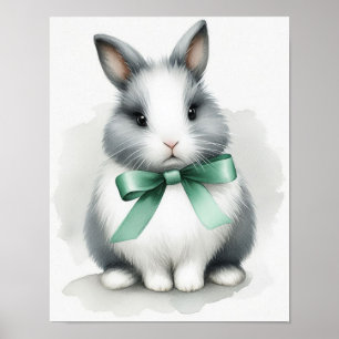 Arte de pared para guardería de conejos