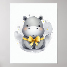 Arte de pared para guardería de Hippo Jungle