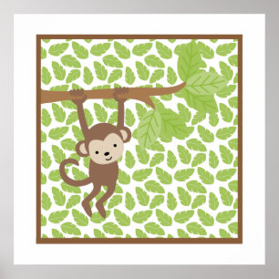 Arte de pared para guardería de mono pequeño Sweet