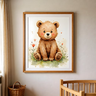 Arte de pared para guardería de osos – Sala de beb