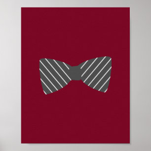Arte de pared para guardería de pajarita elegante