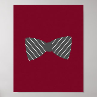 Arte de pared para guardería de pajarita elegante 