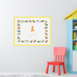 Arte de pared para guardería de patitos bebés jugu