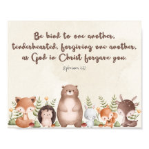 Arte de pared para guardería Ephesians 4:32 Impres