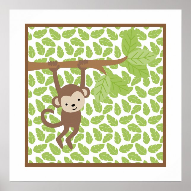 Arte de pared para guardería Sweet Safari Little M (Frente)