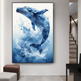 Arte de Pared para Habitación de Niño de Ballena c