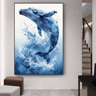 Arte de Pared para Habitación de Niño de Ballena c