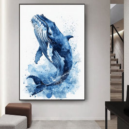 Arte de Pared para Habitación de Niño de Ballena e