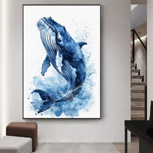 Arte de Pared para Habitación de Niño de Ballena e