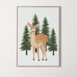 Arte de pared para nursery de animales del bosque 