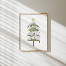 Arte de pared para nursery de árbol de Navidad en 