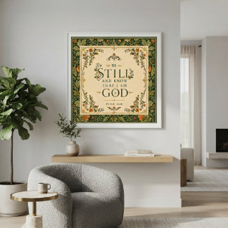 Arte de pared para sala | Escritura floral vintage