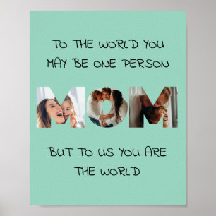 Arte de pared personalizado con foto y cita para m