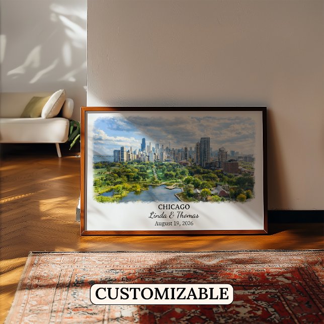 Arte de pared personalizado de Chicago, Póster de  (Subido por el creador)