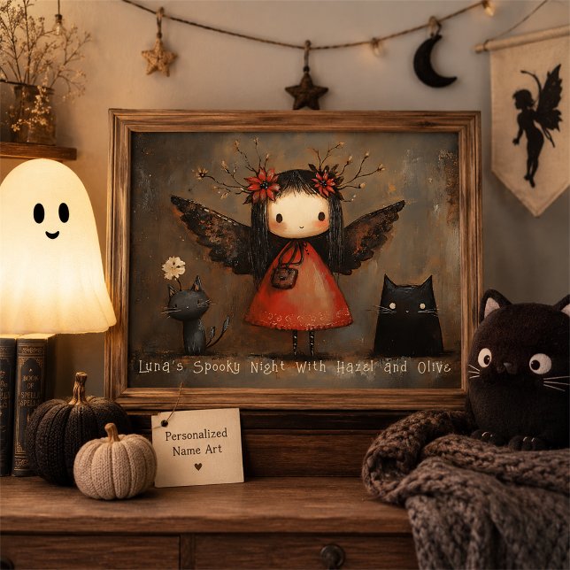 Arte de pared personalizado de hada de Halloween y (Subido por el creador)