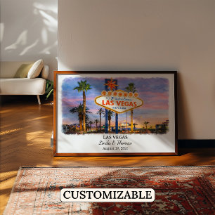 Arte de pared personalizado de Las Vegas, cartel d