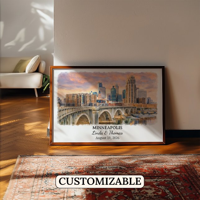Arte de pared personalizado de Minneapolis, Póster (Subido por el creador)