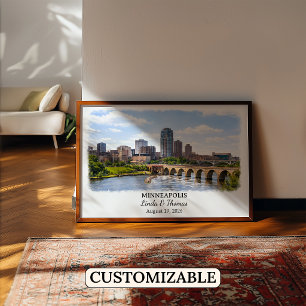 Arte de pared personalizado de Minneapolis, Póster