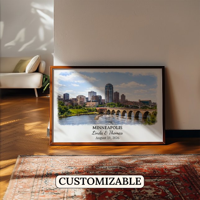 Arte de pared personalizado de Minneapolis, Póster (Subido por el creador)