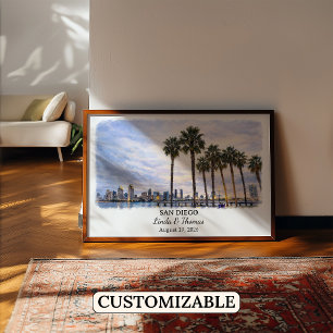 Arte de Pared Personalizado de San Diego, Póster d