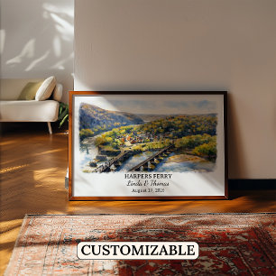 Arte de Pared Personalizado Harpers Ferry, Virgini