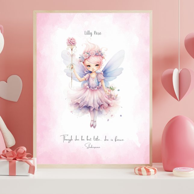 Arte de pared personalizado para nursery de hadas  (Fairy Nursery Art - Personalized)
