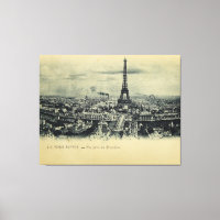 Arte de pared postal de la Torre Eiffel Vintage