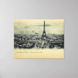 Arte de pared postal de la Torre Eiffel Vintage