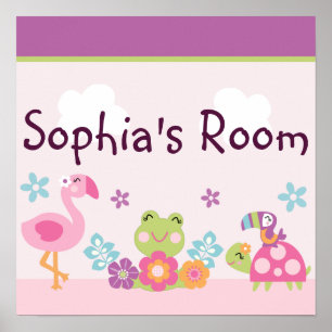 Arte de pared Poster de jardín tropical personaliz