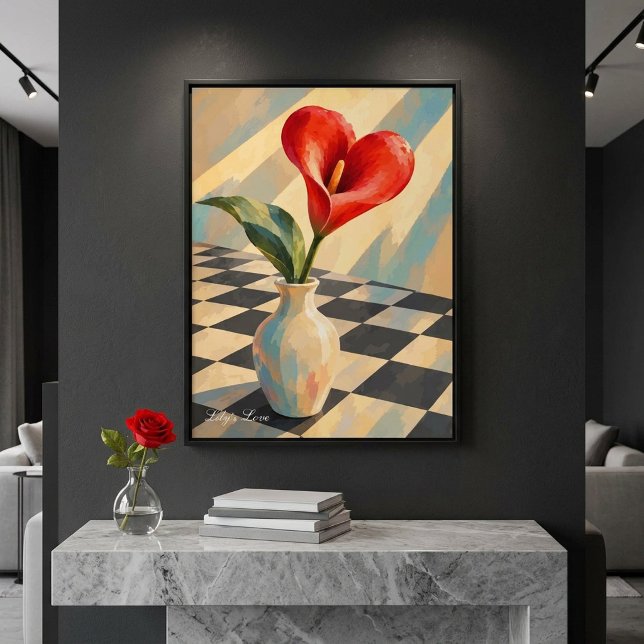 Arte de pared poster de lirio con forma de corazón (Subido por el creador)