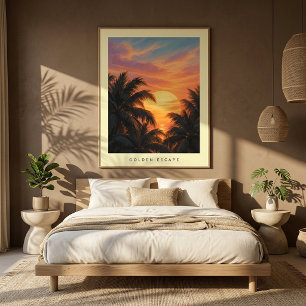 Arte de Pared Poster de Puesta de Sol de Palma Dor
