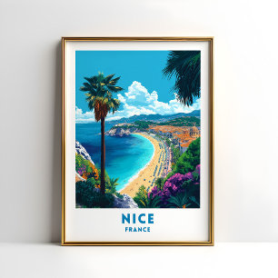 Arte de Pared Poster de Viaje a Niza Francia