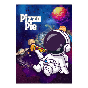 Arte de pared Póster divertido de Pizza Pie para a