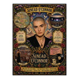 Arte de Pared Poster Tributo Vintage Sinéad O'Conn