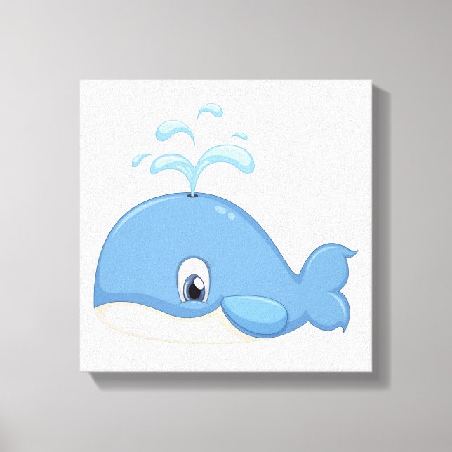 Arte de pared precioso con una ballena (Anverso)