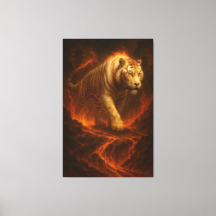 Arte de pared premium Tigre Blanco Volcánico – Art