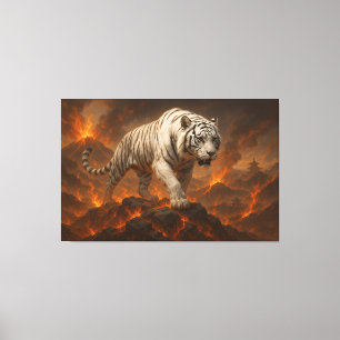 Arte de pared premium Tigre Blanco Volcánico – Art