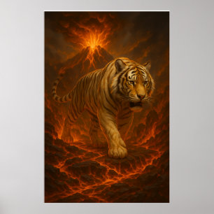 Arte de pared Premium Tigre Blanco Volcánico – Art
