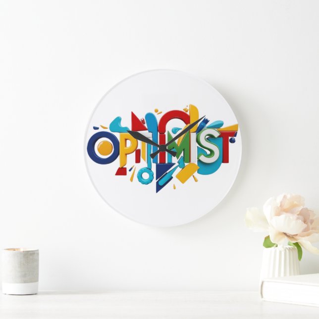 Arte de pared Relojes Decoración Regalo Optimista  (Hogar)