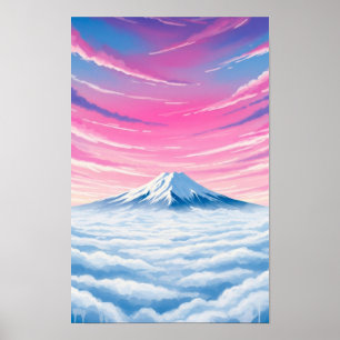 Arte de pared. Sobre las nubes