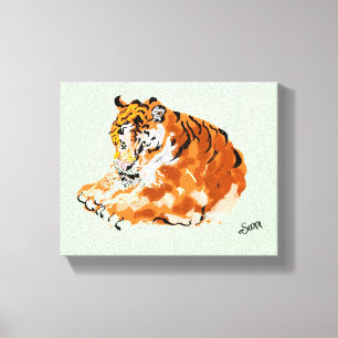 Arte de pared: Tigre esperando