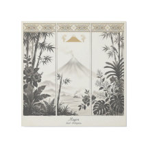 Arte de pared tríptico del volcán Mayon