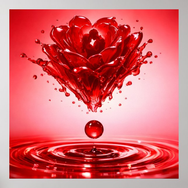 Arte de Pareja Rosa Líquido de Amor Eterno (Frente)