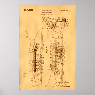 Arte de patente de trombón de alta resolución Pape