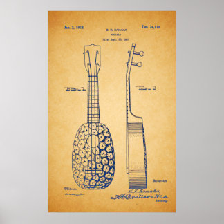 Arte de patentes de Guay Ukulele vintage