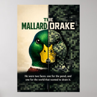 Arte de Pato con Dos Caras del Drake Mallard