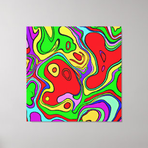 Arte De Patrón Abstracto Vibrante Y Colorido
