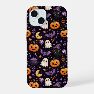 Arte de Patrón de Calabaza Fantasma Gato Murciélag