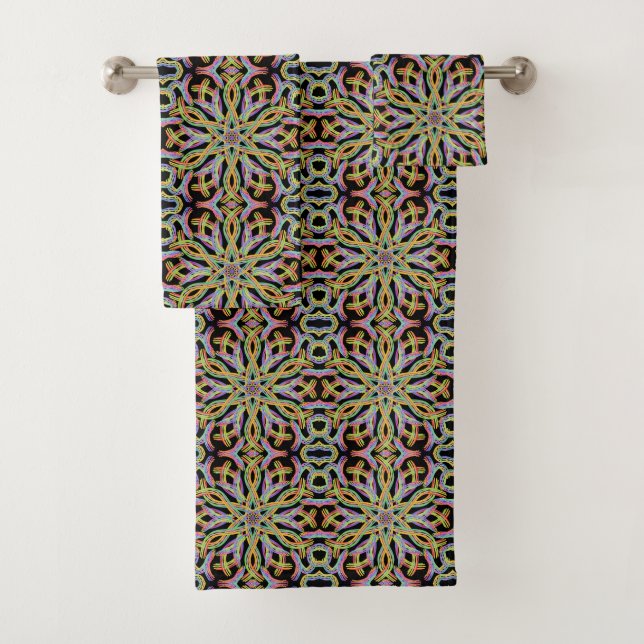 Arte de patrón de cuerda de color arcoíris (In situ)